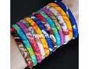 Multi-colored fabric bangles