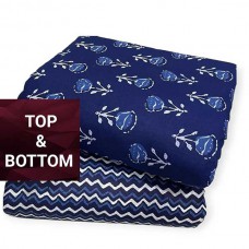 Jaipur cotton material with Indigo blue print