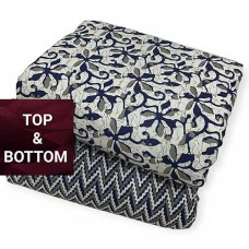 Jaipur cotton material with blue & grey print