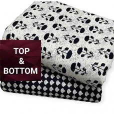Jaipur cotton material in white with black print