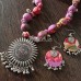 Fabric jewellery in floral print 