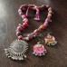 Fabric jewellery in floral print 