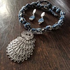 Fabric Jewellery in Abstract print