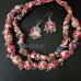 Fabric handmade jewellery in colourful Abstract print 
