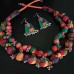  Fabric jewellery with tiny silver ghungroo beads