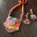 Fabric jewellery in Multi-coloured floral print