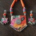 Fabric jewellery in Multi-coloured floral print