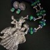 Handcrafted thread beads Necklace with oxidise pendant