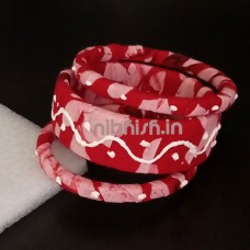 Fabric handmade bangles in batik print