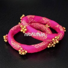 Fabric bangles in brocade fabric