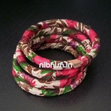 Fabric Bangles in beige floral print