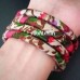 Fabric Bangles in beige floral print