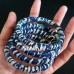 Fabric Bangles in blue colour print