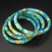 Fabric jewelry bangles in Aquamarine color