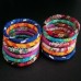 Fabric handmade bangles in multi-coloured cotton prints