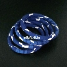 Fabric bangles for women in blue color
