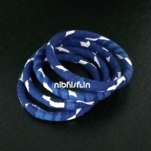 Fabric bangles for women in blue color
