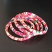 Fabric bangle handmade in beige multi-colored print