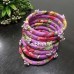 Fabric bangles in Mauve colour print