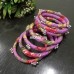 Fabric bangles in Mauve colour print