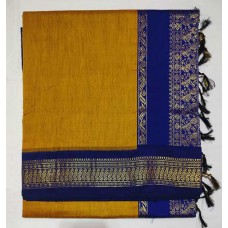 Kalyani cotton in Yellow & Royal blue