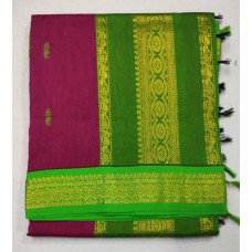 Kalyani cotton in Wine & green