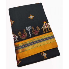 Black kasuti saree