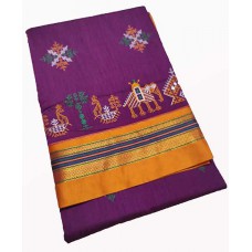 Purple kasuti saree