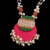 Khan Jewellery with off-white bead necklace and silver ghungroos
