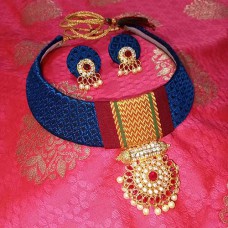 khun choker for women in firozi khan fabric