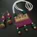 Khan cloth Jewellery with antique gold pendant