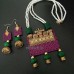 Khan cloth Jewellery with antique gold pendant