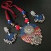 khan jewelry in Navy blue / reddish maroon combo