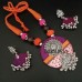 Khan Jewellery set in Magenta colour