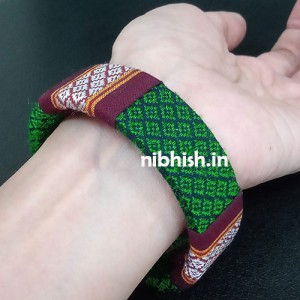 Khan Fabric bangle in green colour