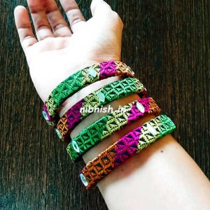 Khun fabric colorful Handmade bangles Khun fabric colorful Handmade bangles