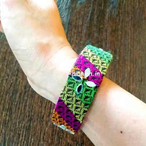 Khan fabric kada Bangles for women with mirrors Khan fabric kada Bangles for women with mirrors