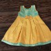 Newborn traditional frock in Mango & mint brocade 