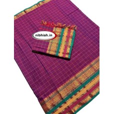 Narayanpet cotton salwar sets in Magenta colour