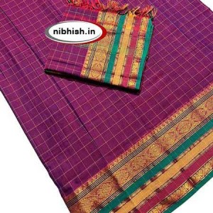 Narayanpet cotton salwar sets in Magenta colour