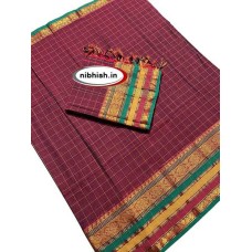 Narayan Peth dress Material in Maroon colour