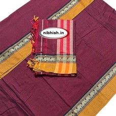 Narayanpet elephant border dress material in Maroon colour Narayanpet elephant border dress material in Maroon colour