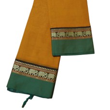 Narayanpet saree in mango colour