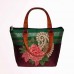 Maroon khun purse with acrylic handles