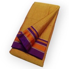 khun saree in mustard colour
