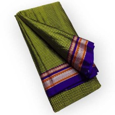 Mehendi/royal blue khun saree
