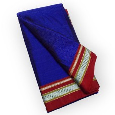 Royal blue/reddish maroon khun saree