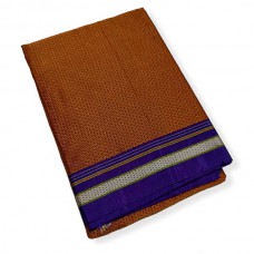 Rust /royal blue khun saree