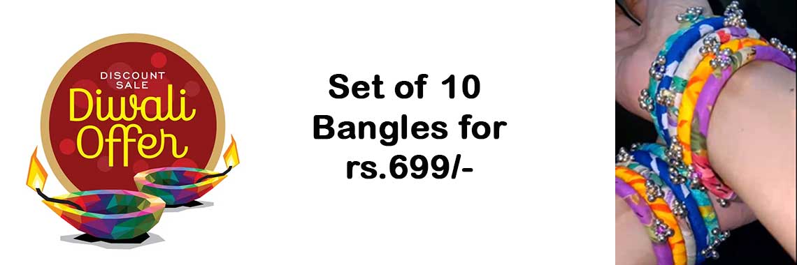 Fabric Bangles with ghungroos Diwali SALE