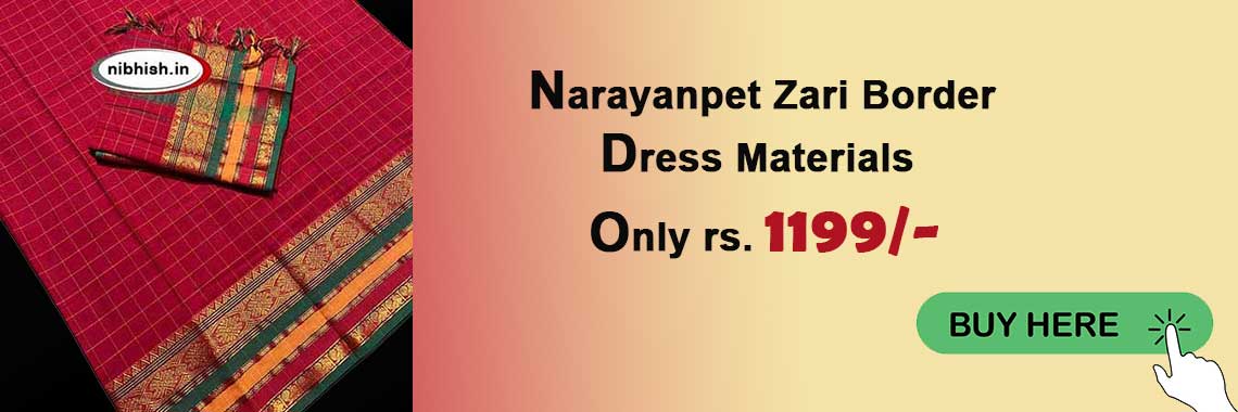 Narayanpet zari border dress materials